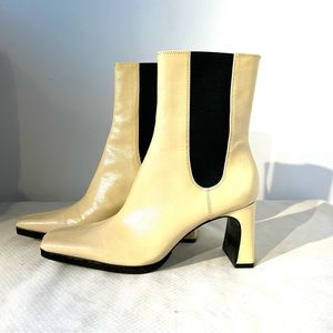 ZARA CREAM HEEL BOOTS